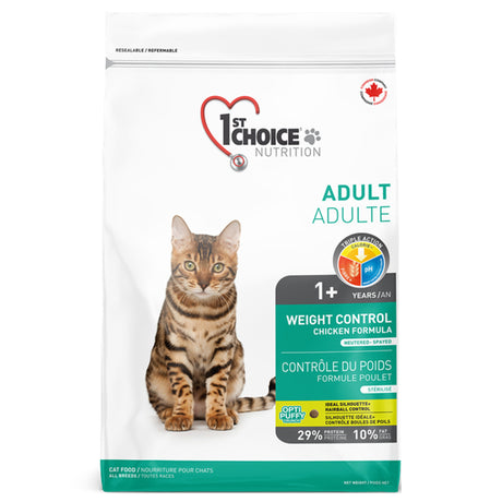 1st Choice nourriture sèche Contrôle poids poulet pour chats | 2.72kg