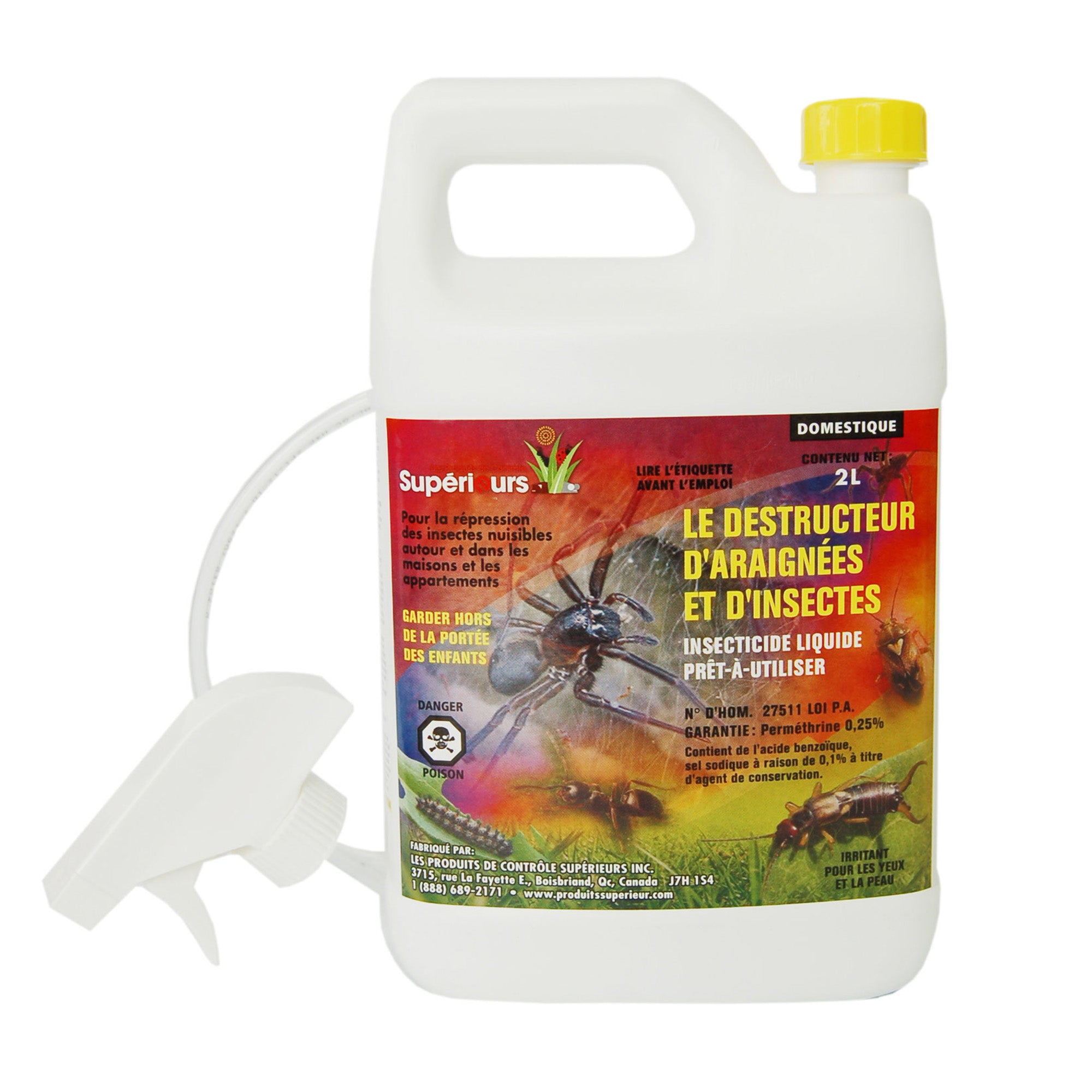 Destructeur d'araignées et d'insectes 2L – Boutique Campagnard