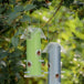 Mangeoire pour oiseaux sauvages Silo en métal vert