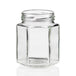 Pot hexagonal en verre 190 ml (12/pqt)