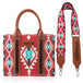 Wrangler sac tote crossbody Aztec 2 pcs | Bourgogne