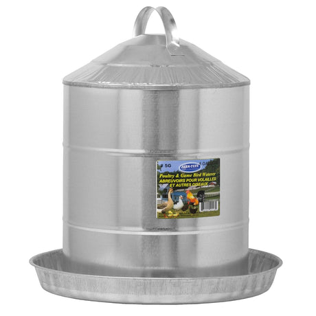 Abreuvoir en métal galvanisé pour volailles 5 gal