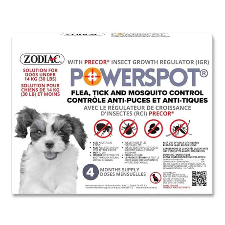 Traitement anti-puces POWERSPOT pour chien | 30lbs et -