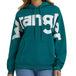 Hoodie Wrangler bold logo Turquoise - S