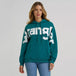 Hoodie Wrangler bold logo Turquoise - S