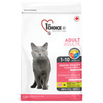 1st Choice nourriture sèche Intérieur/Vitalité poulet pour chats | 2.72kg