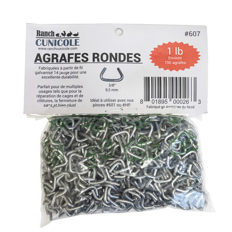 Agrafes rondes 3/8"