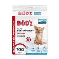 Tapis d'entraînement pour chien BUD'Z, super absorbant, paquet de 100 unités.