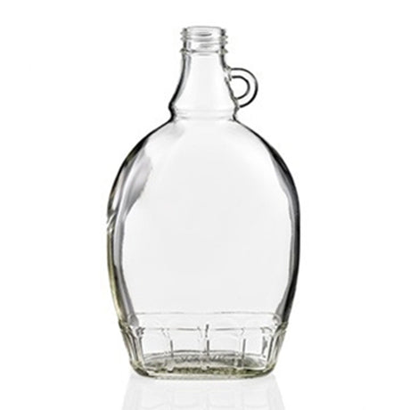 Bouteille Flat en verre pour sirop d'érable 250 ml