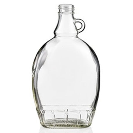 Bouteille Flat en verre pour sirop d'érable 500 ml
