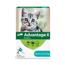 Advantage II chaton 4 doses - 2.3kg et moins