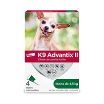 K9 Advantix II 4 doses pour chien | 4.5kg et -