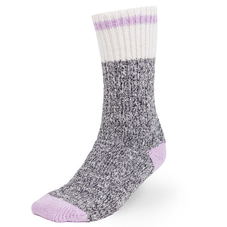 Bas de laine Duray Camping marbré Gris-Lilas | Médium