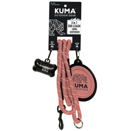 Laisse pour chien Kuma 3-en-1 Flamingo