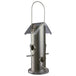 Mangeoire pour oiseaux sauvages Silo en métal argent