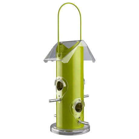 Mangeoire pour oiseaux sauvages Silo en métal vert