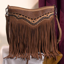 Montana West sacoche western à franges | Brun