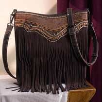 Montana West sacoche western à franges | Noir