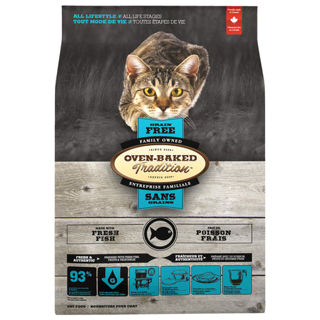 OBT nourriture sèche poisson sans grains pour chats | 5lbs