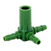 Raccord T santé 3/16 po vert en plastique