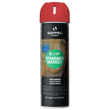 Traceur forestier Peinture de marquage en aérosol Rouge