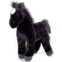 Peluche Cheval noir debout 12po