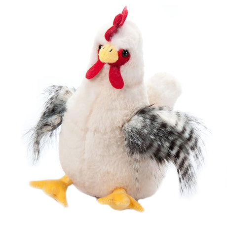 Peluche Poule blanche 9po
