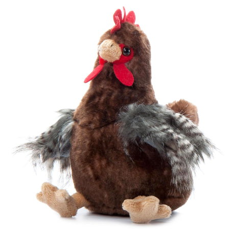 Peluche Poule brune 9po