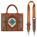 Wrangler sac tote crossbody Aztec | Brun et turquoise