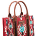 Wrangler sac tote crossbody Aztec 2 pcs | Bourgogne