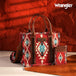 Wrangler sac tote crossbody Aztec 2 pcs | Bourgogne