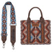 Wrangler sac tote crossbody Aztec | Coffee
