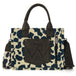 Wrangler sac tote crossbody en feutre motif Vache | Noir et bleu