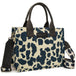 Wrangler sac tote crossbody en feutre motif Vache | Noir et bleu
