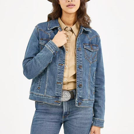 Wrangler veste Dark Denim Jean Classique pour femme L