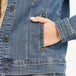 Wrangler veste Dark Denim Jean Classique pour femme L
