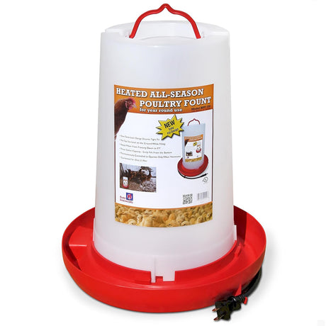 Abreuvoir chauffant en plastique pour volailles 3 gal