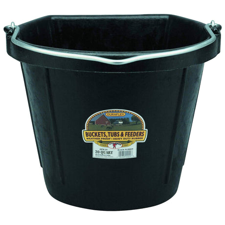 Chaudière en caoutchouc ultra robuste dos plat 18.9L