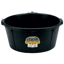 Mangeoire ronde en caoutchouc ultra robuste avec anneaux d'attache 24.6L