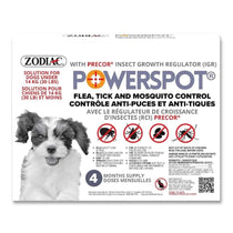 Traitement anti-puces POWERSPOT pour chien | 30lbs et -