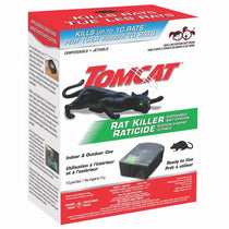 Station d'appât à rats jetable Tomcat avec bloc raticide 113g