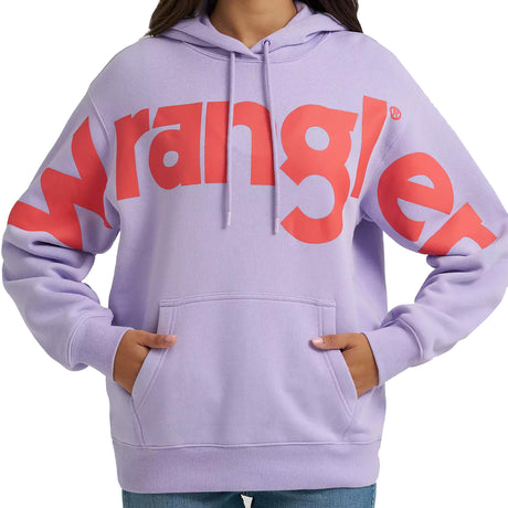Hoodie Wrangler bold logo Lilas - XS
